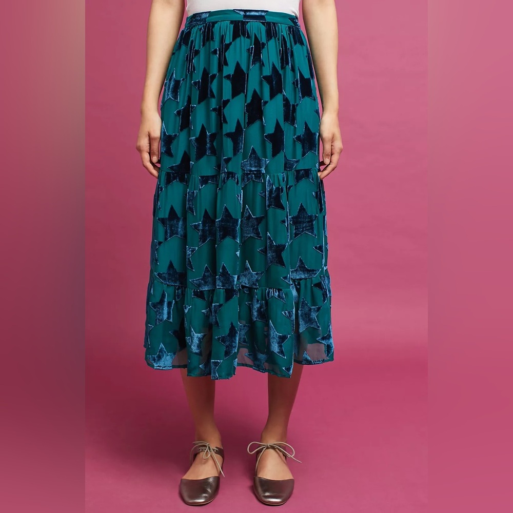 Starry-Eyed Velvet Burnout Skirt
